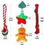 Christmas Dog Stocking Gifts Set - Dog Toy Filled - Festive Puppy Stocking Variety Pack Toy with Squeaky Toy/ Cotton Knotted Rope Toy - 5 Packs Christmas Dog Stocking Gifts Set - Dog Toy Filled - Festive Puppy Stocking Variety Pack Toy with Squeaky Toy/ Cotton Knotted Rope Toy - 5 Packs