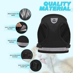 Cat Harness and Leash Set for Walking Cat and Small Dog Harness Soft Mesh Harness Adjustable Cat Vest Harness with Reflective Strap Comfort Fit for Pet Kitten Puppy Rabbit