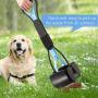 PPOGOO Non-Breakable Pet Pooper Scooper for Dogs and Cats with Long Handle High Strength Material and Durable Spring for Easy Grass and Gravel Pick Up