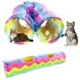 SZMYLED Interactive Pet Tubes with Fun Balls and Crinkle Peep Hole,Colorful Collapsible Cat Tunnel Toys, Indoor Tunnel Funny Kitten Toy with Sound Paper for Pet Cat