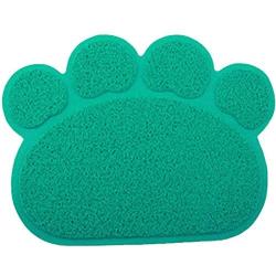 JOYJULY PVC Pet Dog Cat Puppy Kitten Dish Bowl Food Water Placemat Mat Paw Shape