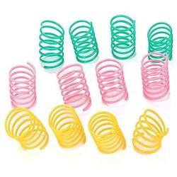 iSmarten Pet Wide Plastic Colorful Springs Cat Toys for Cat Kitten Pets (Random Color) (20pcs)