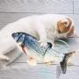 Bandeiman Fish Toy for Cat Realistic Plush Simulation Electric Moving Flopping Fish Fun Interactive Catnip Pets Cat Kick Chew Fish Toy