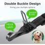 LUPAPA 3-in-1 Dog Seat Belt for Vehicle Car (2-Pack), Adjustable Length Pet Safety Belt, Heavy Duty Double Buckle Elastic Buffered Reflective Nylon for Travel and Life Daily Use