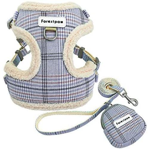Forestpaw Cute Harness for Small Dogs,Escape Proof Cat Harness and Leash Set,Soft No Pull Dog Harness for Walking Small Dogs