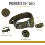OneTigris Tactical Dog Harness and Collar Set, No Pulling Adjustable Pet Harness Reflective K9 Training Vest Military Service Dog Harness Easy Control for Medium Large Dogs(Ranger Green,M)