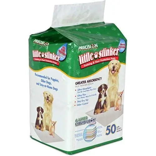 Petmate Little Stinker Housebreaking Pads 6-Layer Liquid Lock Varying Multi-packs Available Petmate Little Stinker Housebreaking Pads 6-Layer Liquid Lock Varying Multi-packs Available