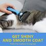 YLONG Self Cleaning Slicker Brush & Pet Grooming Rake 2 Pack Professional Pet Grooming Brush for Dogs and Cats,with Short to Long Hair