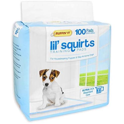 RUFFIN IT 100-Pack Lil Squirts Training Pads RUFFIN IT 100-Pack Lil Squirts Training Pads