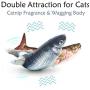 Electric Moving Fish Cat Toy, Flopping Kicker Realistic Fish Plush Simulation Wagging Cat Toy Catnip , Funny Interactive Pets Chew Bite Kick Supplies Fun Toy for Cat Kitten Kitty Exercise（2 Pack）