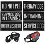 Dog Vest Harness Patches, CheeseandU 6Pack Dog Removable Patches Backing-Service Dog, Service Dog in Training, Do Not Pet, Emotional Support, Therapy Dog, in Training Embroidered Morale Badge Patches