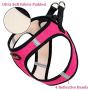 Poohoo 2 Pack Step-in Double Layers Mesh Dog Vest Harness Adjustable for Small Medium Dogs (L(Chest:19.2''-21.7''), Beige and Pink), Calming Faux Fur Donut Cuddler Dog Bed