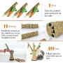 Bunny Chew Toys, Rabbit Scratching Climbing Fun Tree with Carrot Shaped Toy, Handwoven Seagrass Chew Toy for Rabbits, Cats, Hamsters, Gerbils Teeth Grinding