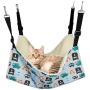 YMTECH Cat Hammock Bed - Pet Cage Hammock with Adjustable Straps, Suitable for Cats, Puppies and More Small Animals