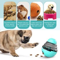 USAMS Dog Cat Tumbler Treat Ball Slow Feeder Toy Pet Food Dispenser Puzzle Toy for Dog Cat Natural Instinct Fulfillment IQ Active Stimulation (Blue)