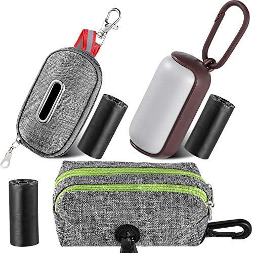 6 Pieces Dog Waste Bag Holder Set, Dog Waste Bags Holder Dispenser Leash Poop Waste Bag Holder Dog Leash Attachment Dispenser with 3 Rolls of Dog Poop Waste Bags Fits for Most Dogs Leash, 3 Styles 6 Pieces Dog Waste Bag Holder Set, Dog Waste Bags Holder Dispenser Leash Poop Waste Bag Holder Dog Leash Attachment Dispenser with 3 Rolls of Dog Poop Waste Bags Fits for Most Dogs Leash, 3 Styles