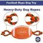 Pets First NCAA Miami Hurricanes Football Dog Toy, Tough Quality Nylon Materials, Strong Pull Ropes, Inner Squeaker, Collegiate Team Color Pets First NCAA Miami Hurricanes Football Dog Toy, Tough Quality Nylon Materials, Strong Pull Ropes, Inner Squeaker, Collegiate Team Color