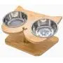 NibbleyPets Elevated Cat Bowl Stand with Stainless-Steel Food and Water Bowls (3 Pc. Set) | Stand-Up Eating and Drinking | Pet Friendly Ergonomic Design | Perfect for NibbleyPets Elevated Cat Bowl Stand with Stainless-Steel Food and Water Bowls (3 Pc. Set) | Stand-Up Eating and Drinking | Pet Friendly Ergonomic Design | Perfect for
