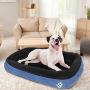 CLOUDZONE Dog Bed for Medium Dogs/Large/Small, Washable Rectangle Pet Bed Thickened Enough with Soft Coral Fleece and Non-Slip Bottom