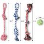 PetiFine Dog Rope Toys, Puppy Teething Toys, Chew Toys, Tug Toys for Puppies Small Medium Dogs, Tough Toys Set for Boredom, Durable Dog Tug of War Toy Rope(4, Pack)