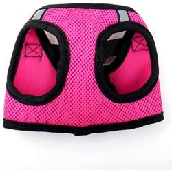 The Worthy Dog Step-in Sidekick Harness with Padded Mesh Velcro Adjustable, Outdoor, Easy Walk Vest Fits Small, Medium and Large Dogs-Pink