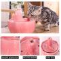 THMY Pet Fountain,Cat and Dog Water Dispenser,360° Multi-Directional Streams,Large Capacity,Extremely Quiet，Ceramic Automatic pet Water Dispenser (Pink Carp)