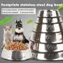 GAILANG Stainless Steel Pet Bowl with Rubber Base-Environmental Protection, Gnawing Resistance, Long Service Life-Suitable for a Variety of Dogs and Cats-Feed Water Feeding GAILANG Stainless Steel Pet Bowl with Rubber Base-Environmental Protection, Gnawing Resistance, Long Service Life-Suitable for a Variety of Dogs and Cats-Feed Water Feeding