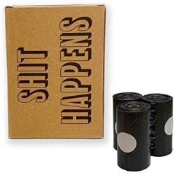 Funny Dog Poop Bag- ''Shit Happens'', Extra-Strong, 270 Bag Count, 18 Refill Rolls