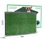 Upgrade Large Dog Grass Pad with Tray (35’’X23.2’’), Artificial Grass Mats Washable Pee Pad and Professionally Pet Toilet Potty Tray, Replacement Dogs Turf Potty Training for Indoor Outdoor Apartment