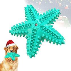 Sinrox Dog Toy Chewer Toothbrush, Squeaky Teeth Cleaning Dental Care Brush Interactive, New Starfish Design Chewer for Aggressive Dog Small Medium Large