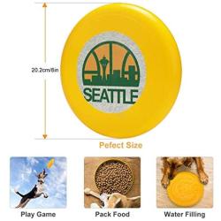 Pet Frisbee Flying Disc Dog Toy - Multifunction Defunct Seattle Supersonics Skyline