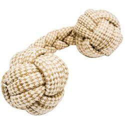 Franklin Pet Supply Natural Non-Toxic Rope Dog Toys – Hemp – Play Fetch – Tug of War – Dog Teething – Puppy Chew – 4 Pack