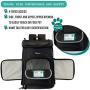 PetAmi Pet Carrier Backpack for Small Cats, Dogs, Puppies | Airline Approved | Ventilated, 4 Way Entry, Safety and Soft Cushion Back Support | Collapsible for Travel, Hiking, Outdoor