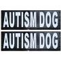 Doggie Stylz Set of 2 Autism Dog Patches Interchangeable Reflective Removable Patches with Hook Backing for Working Dog Harnesses & Vests. Comes in 3 Sizes