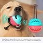CHZHENG Dog Chew Toys, Non-Toxic Dog Treat Ball Teeth Cleaning Chew Toy Bite Resistant with Rope Dog Toothbrush for Small Medium Dog,Blue