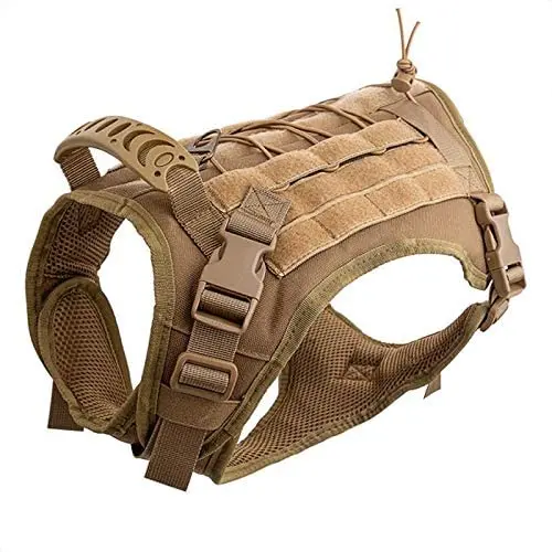 Hanshengday Tactical Dog Vest-Training Molle Harness-Tactical Dog Backpack-Pet Tactical -Vest Detachable Pouches-Relective Patches¡ Hanshengday Tactical Dog Vest-Training Molle Harness-Tactical Dog Backpack-Pet Tactical -Vest Detachable Pouches-Relective Patches¡