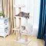 Catry Dynasty, 5 Level Cat Tree with Paper Rope Scratch Post, Condo, and Spring Toy Multiple Sizes
