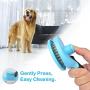 Pawaboo Pet Slicker Brush, Self Cleaning Pet Deshedding Grooming Tools Trimmer Gentle Massage Comb Brush with Quick Hair Clean Button for Small Medium Large Dogs/Cats, Blue
