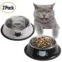 Stainless Steel Cat/Dog Bowls with Rubber Base Non-Slip Puppy Dish,Pets Feeder Bowl and Water Bowl Perfect Choice Stainless Steel Cat/Dog Bowls with Rubber Base Non-Slip Puppy Dish,Pets Feeder Bowl and Water Bowl Perfect Choice