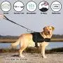 SlowTon No Pull Dog Harness, Adjustable Neck and Chest Strap Padded Breathable Halter Vest Reflective with Top Handle Harness with Locking Buckle for Medium Large Dogs Training Walking SlowTon No Pull Dog Harness, Adjustable Neck and Chest Strap Padded Breathable Halter Vest Reflective with Top Handle Harness with Locking Buckle for Medium Large Dogs Training Walking
