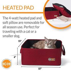 K&H Pet Products Thermo-Basket Indoor Heated Cat Bed, Foldable, 15in x 15in, 4W