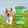 COMSUN Collapsible Dog Bowl, Foldable Expandable Cup Dish for Pet Cat Food Water Feeding Portable Travel Bowl Free Carabiner