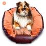 CtopoGo Pet Dog Bed Round Donut Pet Puppy Bed Lounge Sofa Removable Washable Leather Cover, Cushion for Dog/Puppy Ultra Soft