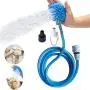 Skoye Pet Bathing Tool, Dog Shower Sprayer Shampoo Washer with Massage Brush, 7.5 Foot Hose and 2 Adapters for Indoor Outdoor Use, Dogs Cat Horse Grooming Skoye Pet Bathing Tool, Dog Shower Sprayer Shampoo Washer with Massage Brush, 7.5 Foot Hose and 2 Adapters for Indoor Outdoor Use, Dogs Cat Horse Grooming