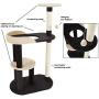 PETMAKER Cat Tree 3 Tier with 2 Scratching Posts, 42.25'', Black and Tan
