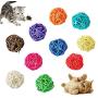 N/ hfjeigbeujfg Squeak Toys,Molar Chew Play Toy Dog Cats Puppy Pet Cats Kitten Bell Rattan Ball Cage Playing Interactive Bite Chew Sound Toy - Beige