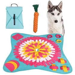 Snuffle Mat，Dog Puzzle Toys，Snuffle Mat for Dogs Rainbow Medium Small Pet Machine Washable Indoor Game Feed Treat Food Interactive Dispensing