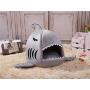 M&G House Cozy Cat Bed Cave, Mongolian Yurt Shaped House Windproof Removable Pet Cat Bed Thermal Hiding Dog Sleeping Bag