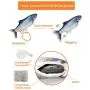 peotue 2pcs Electric Floppy Fish Cat Catnip Toy, Realistic Plush Simulation Electric Wiggle Doll Fish Pets Chew Bite Kicker Supplies for Cat Kitten