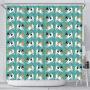 Paws With Attitude Toy Fox Terrier Dog Hearts Pattern Print Shower Curtains